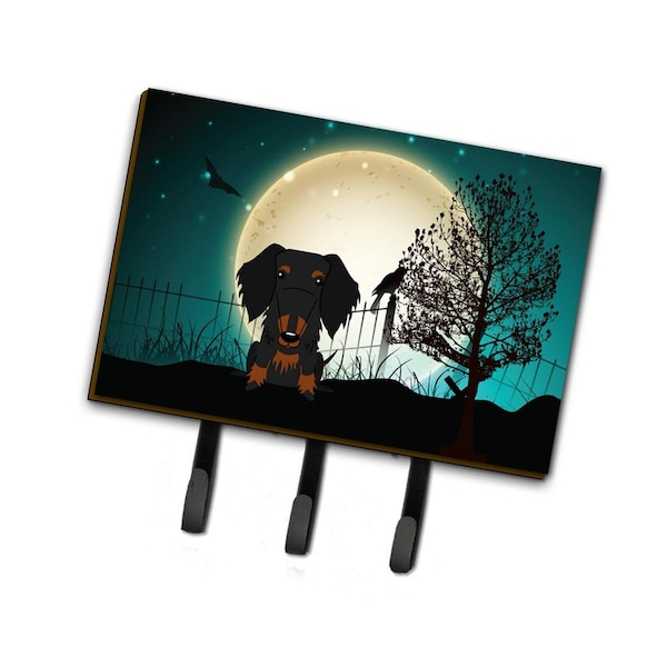 Micasa Halloween Scary Wire Haired Dachshund Black & Tan Leash or Key Holder MI219408 - main